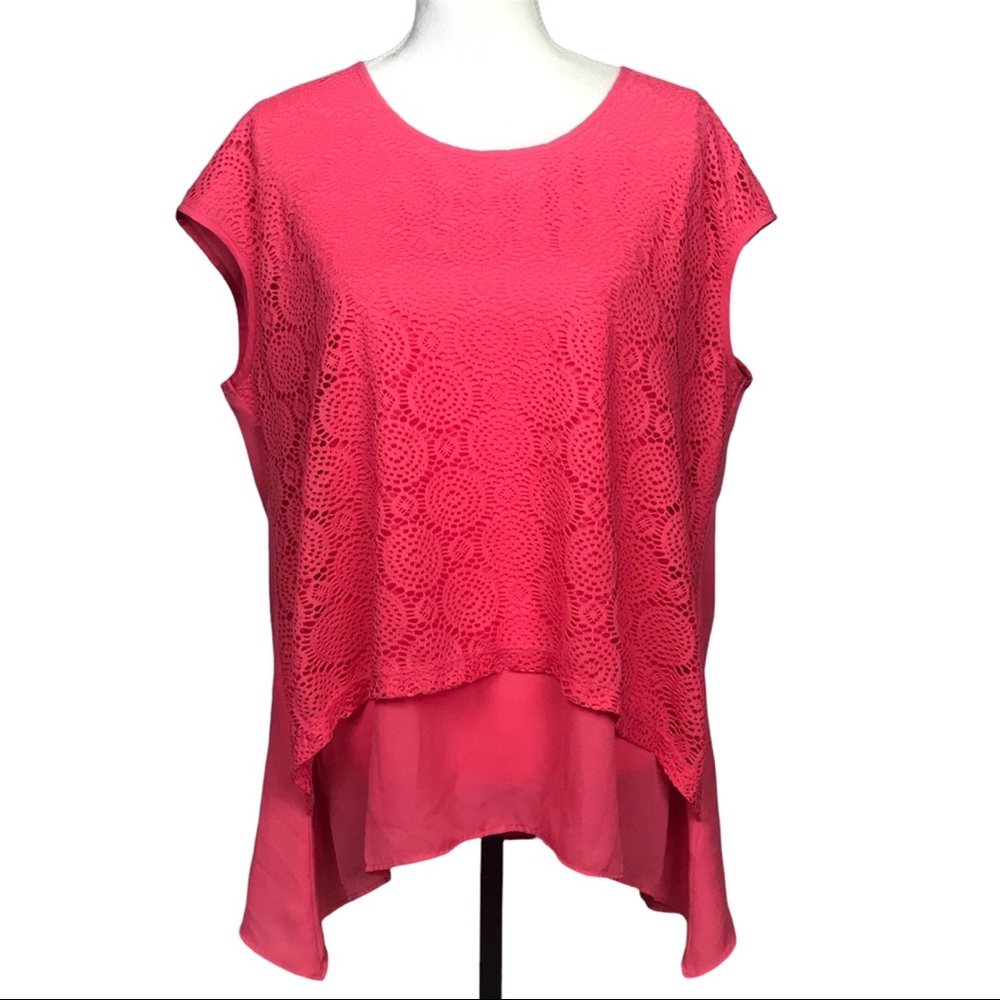 Elegant Pink Lace Women's Top